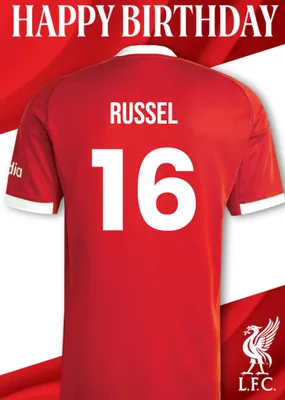 Liverpool FC Birthday Card