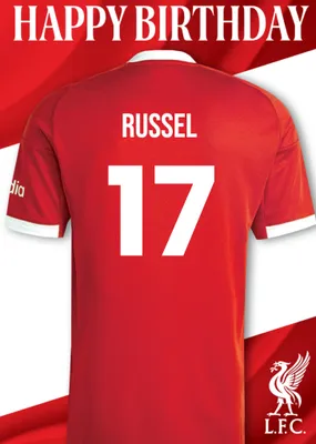Liverpool FC Birthday Card