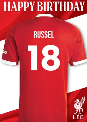 Liverpool FC Birthday Card