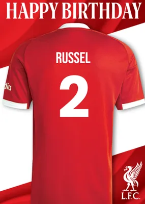 Liverpool FC Birthday Card