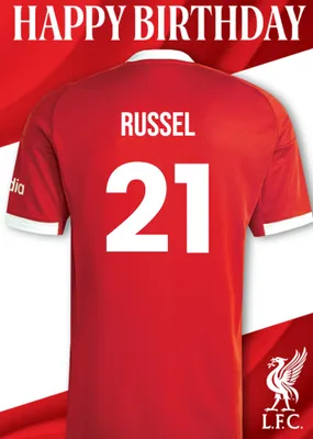 Liverpool FC Birthday Card
