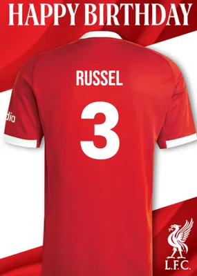 Liverpool FC Birthday Card