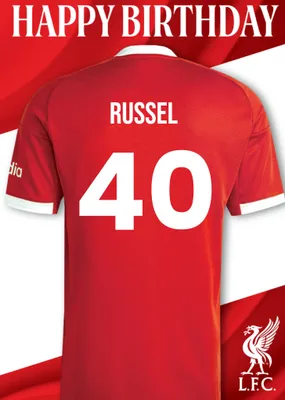 Liverpool FC Birthday Card