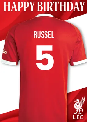 Liverpool FC Birthday Card