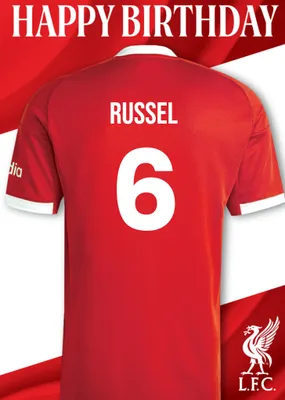 Liverpool FC Birthday Card