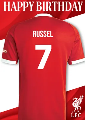 Liverpool FC Birthday Card