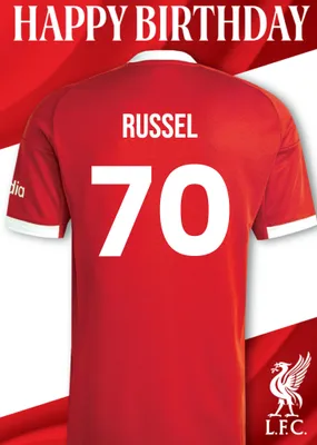Liverpool FC Birthday Card