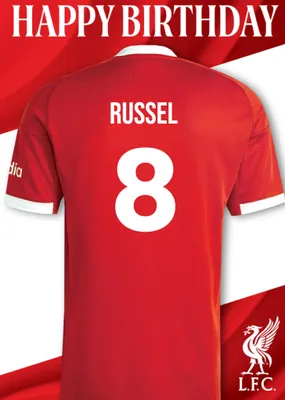 Liverpool FC Birthday Card