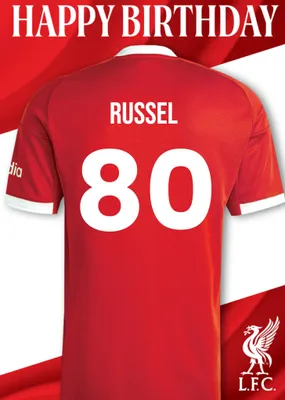 Liverpool FC Birthday Card