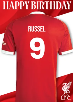 Liverpool FC Birthday Card
