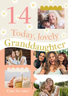 Lovely Granddaughter Photo Upload Birthday Card