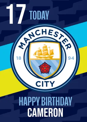 Manchester City Birthday Card