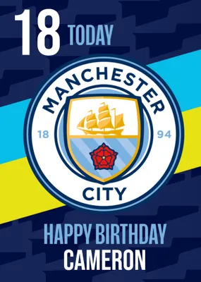 Manchester City Birthday Card