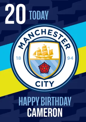 Manchester City Birthday Card