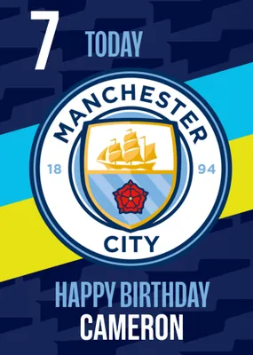 Manchester City Birthday Card