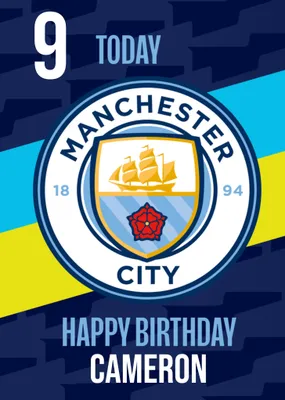 Manchester City Birthday Card