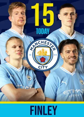 Manchester City Birthday Card