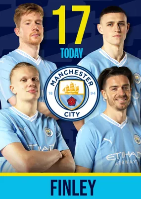 Manchester City Birthday Card