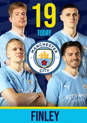 Manchester City Birthday Card