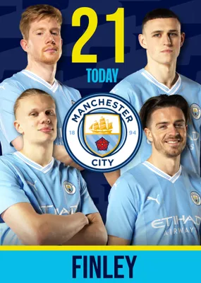 Manchester City Birthday Card