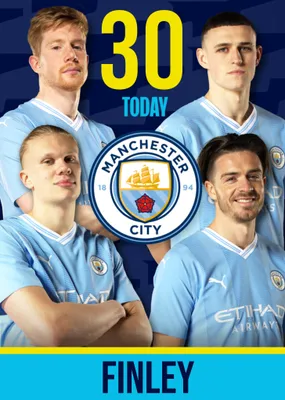 Manchester City Birthday Card