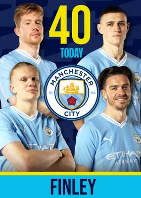Manchester City Birthday Card