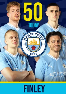 Manchester City Birthday Card