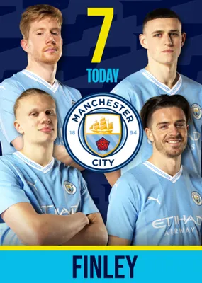 Manchester City Birthday Card