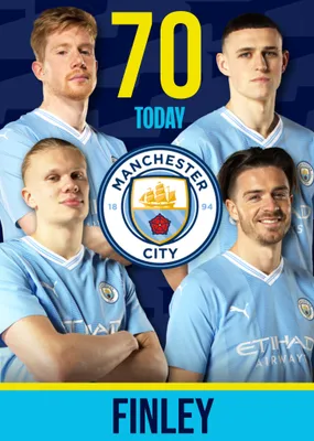 Manchester City Birthday Card