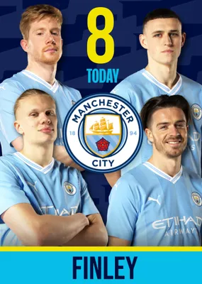 Manchester City Birthday Card
