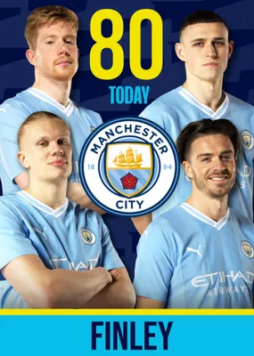 Manchester City Birthday Card