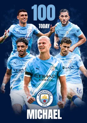 Manchester City FC Birthday Card