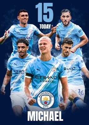 Manchester City FC Birthday Card