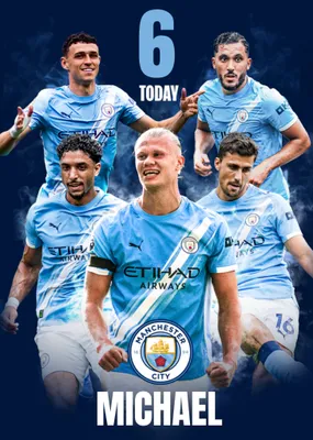 Manchester City FC Birthday Card