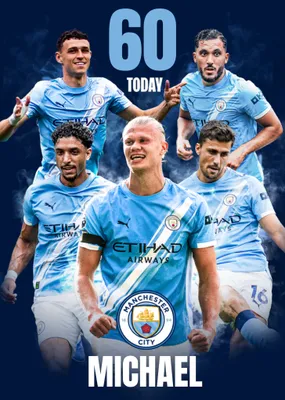 Manchester City FC Birthday Card