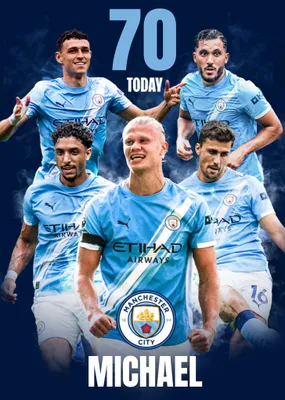 Manchester City FC Birthday Card