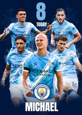 Manchester City FC Birthday Card