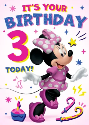 Disney Minnie Mouse It's Your Birthday Card 