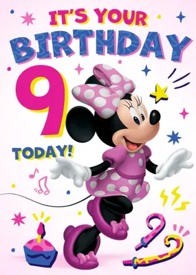 Disney Minnie Mouse It's Your Birthday Card 