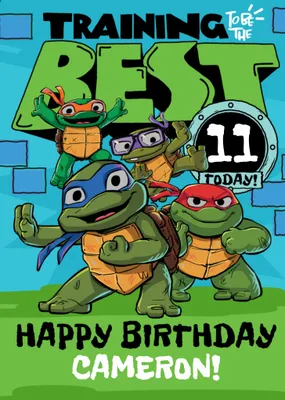 TMNT Mutant Mayhem 5 Today Training To Be The Best Birthday Card