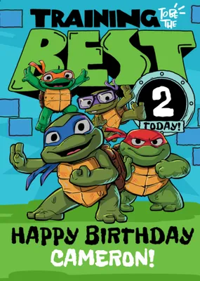 TMNT Mutant Mayhem 5 Today Training To Be The Best Birthday Card