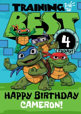 TMNT Mutant Mayhem 5 Today Training To Be The Best Birthday Card