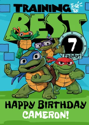 TMNT Mutant Mayhem 5 Today Training To Be The Best Birthday Card