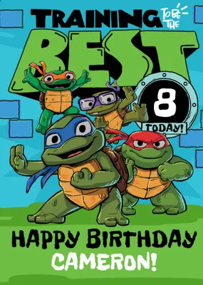 TMNT Mutant Mayhem 5 Today Training To Be The Best Birthday Card