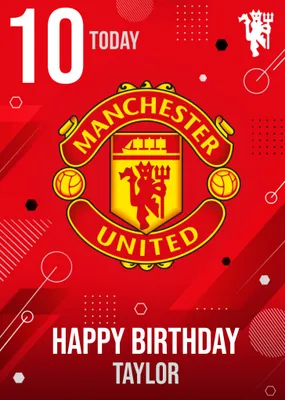 Manchester United Birthday Card
