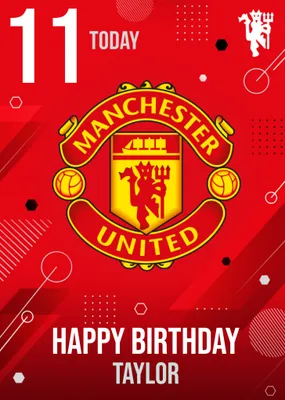 Manchester United Birthday Card