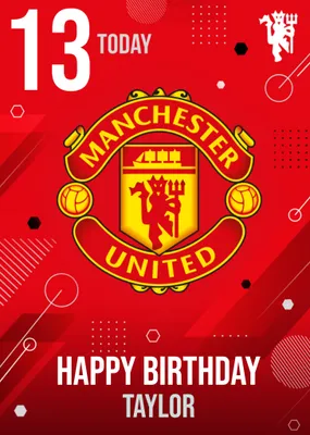 Manchester United Birthday Card