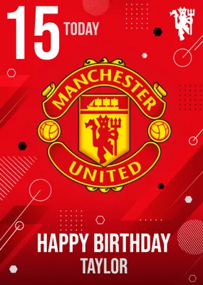 Manchester United Birthday Card