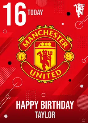 Manchester United Birthday Card