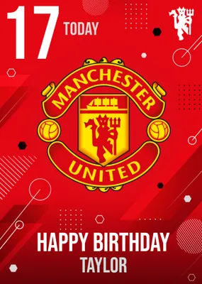 Manchester United Birthday Card